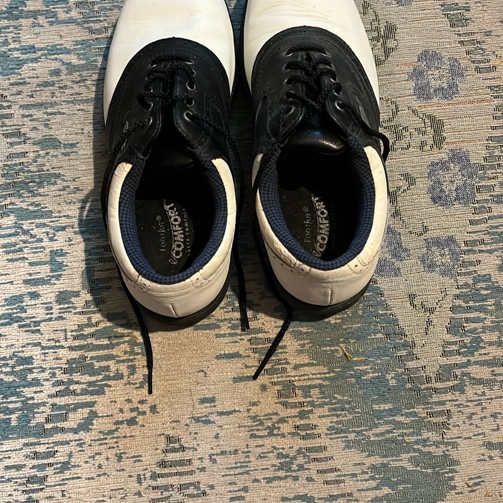 Black and White Golf Shoes
